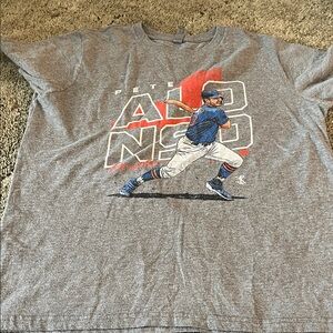 Next Level Apparel Gray Baseball Graphic Kids T-Shirt-Pete Alonso